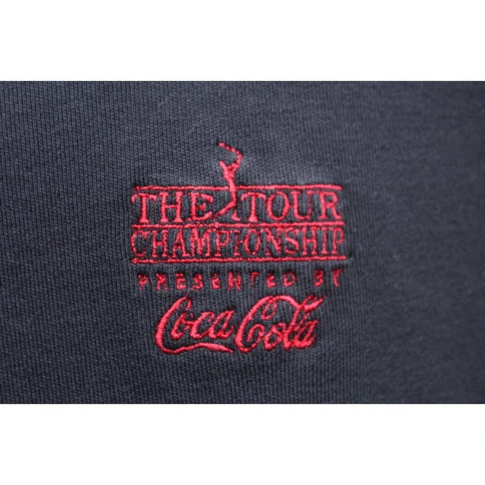 Booby Jones Coca-Cola Tour Championship Zip Neck Polo‎ Sweater Navy Pima Mens XL